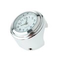 thumbnail image 1 of Reloj de montaje en manillar con dial de motocicleta impermeable Universal para motocicleta, ajuste de 7/8 pulgadas para Cruiser Chopper Blanco + plata Sharpla reloj del manillar de la motocicleta, 1 of 8
