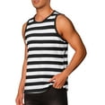 thumbnail image 4 of INSPIRE CHIC Father's Day Stripes Tank Top for Men's Striped Sleeveless T-Shirt Crew Neck Casual Vest 2XL Black White, 4 of 6