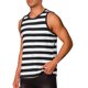 thumbnail image 4 of Camiseta sin mangas de rayas Inspire Chic para el Día del Padre, camiseta de cuello redondo casual para hombres, talla 2XL, negro y blanco, 4 of 6
