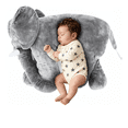 thumbnail image 1 of Peluche Grande Elefante Almohada Juguete Para Niños Y Bebes 60cm Xtellar gris, 1 of 3