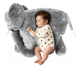 thumbnail image 1 of Peluche Grande Elefante Almohada Juguete Para Niños Y Bebes 60cm Xtellar gris, 1 of 3