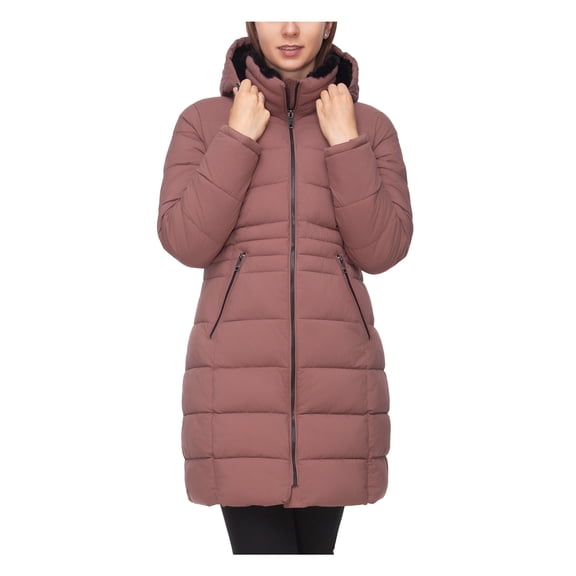 Rokka&Rolla Women's Heavy Long Winter Coat with Fleece Hood Parka Jacket