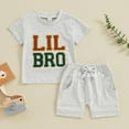 thumbnail image 5 of WIBACKER Toddler Baby Girl Boy Summer Clothes Short Sleeve T Shirt Casual Shorts Sets Sister Brother Matching Outfits, 5 of 9