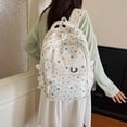 thumbnail image 4 of HJYCHN School Backpack for Boys Star Print 3Pc Set Daypack with Crossbody Pencil Case Charm Back to School Supplies for Kids Backpack for Girls White, 4 of 8
