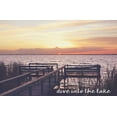thumbnail image 2 of Nawrocke, Bruce 32x22 Black Ornate Wood Framed with Double Matting Museum Art Print Titled - Dive Into The Lake, 2 of 4