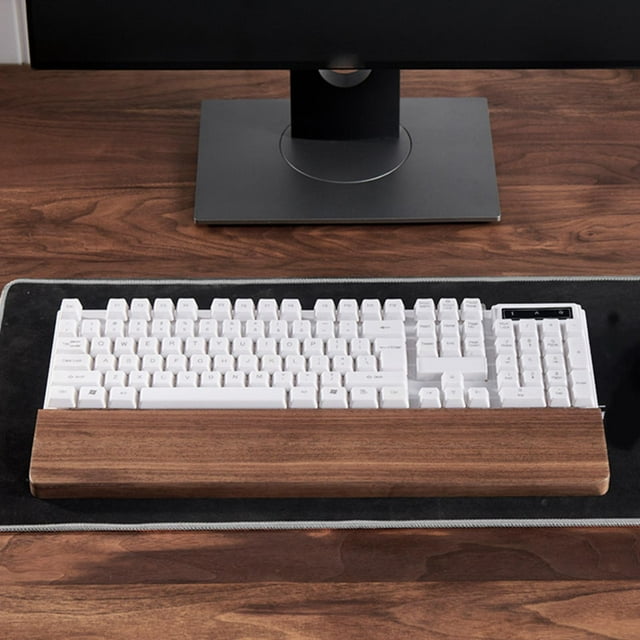 Reposamuñecas de madera Baoblaze para teclado Longitud 36 cm