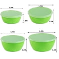 thumbnail image 2 of Set of 4 Pcs Round Nesting Bowls,Big Bowl Food Storage Containers,Green Reusable Plastic Bowl,Mixing Bowls with Lids for School,Home, 2 of 6