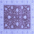 thumbnail image 1 of Ahgly Company Machine Washable Indoor Square Oriental Blue Traditional Area Rugs, 8' Square, 1 of 4