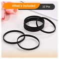 thumbnail image 4 of Uxcell 12Pcs Pulseras de Goma, Pulseras de Silicona de Color Sólido para Deporte/Ejercicio/Baloncesto Hombres Mujeres Adolescentes [Negro], 4 of 6