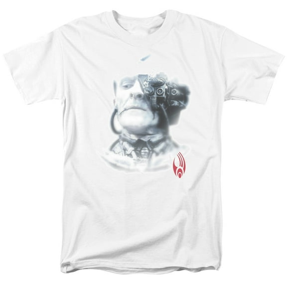 Star Trek Borg Head Adult 18/1 T-Shirt White