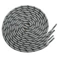 thumbnail image 1 of Santimon 2 Pairs Replacement Classic Round Shoelace for Boots/ Canvas Sneakers/ Hiking Boots/ Sport Shoes 55" Grey Black, 1 of 6
