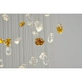 thumbnail image 4 of Living Design D22'' Flushed Brass Chandelier with Clear and Amber Glass Hanging Stones, 4 of 6