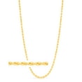 thumbnail image 4 of Floreo 10k Yellow Gold 2mm Diamond Cut Lite Rope Chain Necklace, 4 of 5