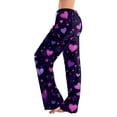 thumbnail image 2 of Youpwaven Women's Pajama Pants with Valentine Heart Print - Soft, Cozy, and Perfect for Couples Romantic Night, Lounge Pants, and Nighttime Comfort. Great for Valentine's Day, 2 of 7