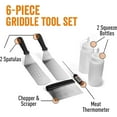 thumbnail image 3 of Yukon Glory Griddle Barbecue Tool Set, Spatula, Scraper, Meat Thermometer, Squeeze Bottles, 3 of 6
