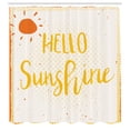 thumbnail image 3 of Ambesonne Hello Sunshine Shower Curtain, Halftone Dots Words, 69"Wx75"L, Orange Yellow, 3 of 5
