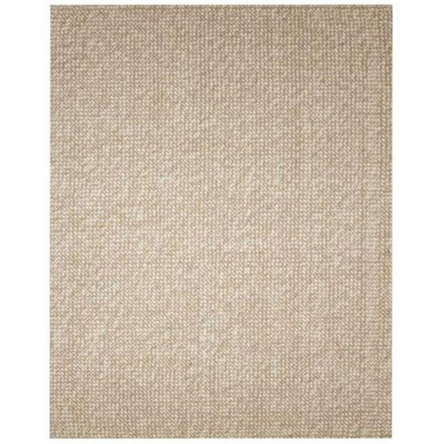 Anji Mountain Bamboo Rug Co. AMB0308-0058 5Ft X 8Ft Zatar Ribbed Loop Pile Natural Wool and Jute Rug
