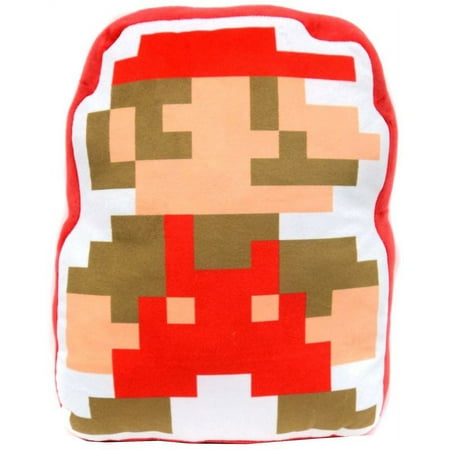 Super Mario Bros Mario 8 Bit Plush Pillow