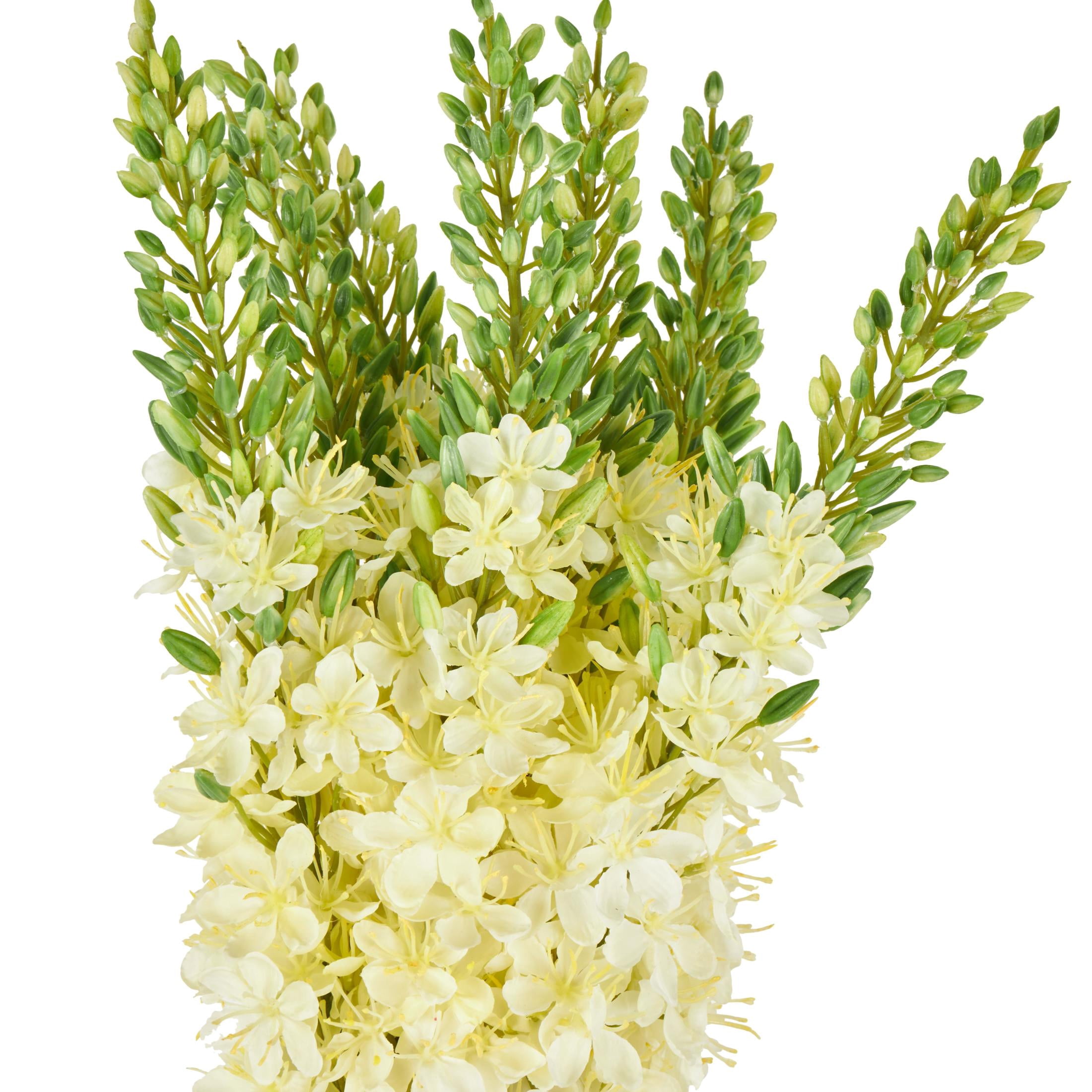 34" Plastic Floral Tall Eremurus Artificial Flower Stem, by DecMode (8 Count)
