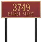 1327RG Hartford - Estate Lawn - Two Line in Red/Gold