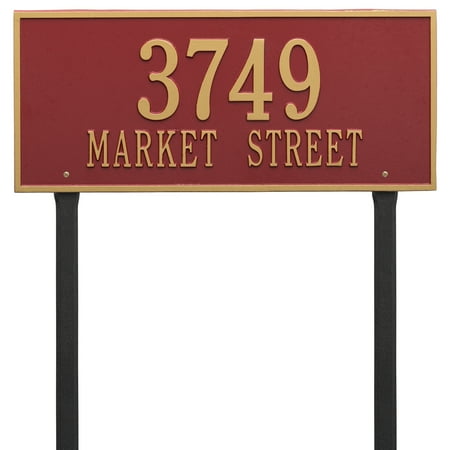 1327RG Hartford - Estate Lawn - Two Line in Red/Gold