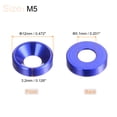 thumbnail image 2 of Unique Bargains Lot de 30 Rondelles de Comptoir M5 en Alliage d'Aluminium Anodisé, Bleu, 2 of 4
