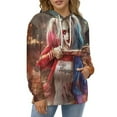 thumbnail image 5 of Harl-ey Quinn Casual Hoodie Jacket Hooded Long Sleeves Sweatshirt Pullover Sweaters Women Men, 5 of 8