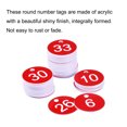 thumbnail image 4 of Uxcell Round 1-50 Number Tag Key Tag Acrylic Engraved Red ID Tag for Decoration, Pack of 50, 4 of 5