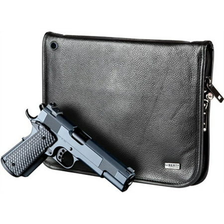Liberty Compact Magnetic Locking Handgun Case (Leather) (8 x
