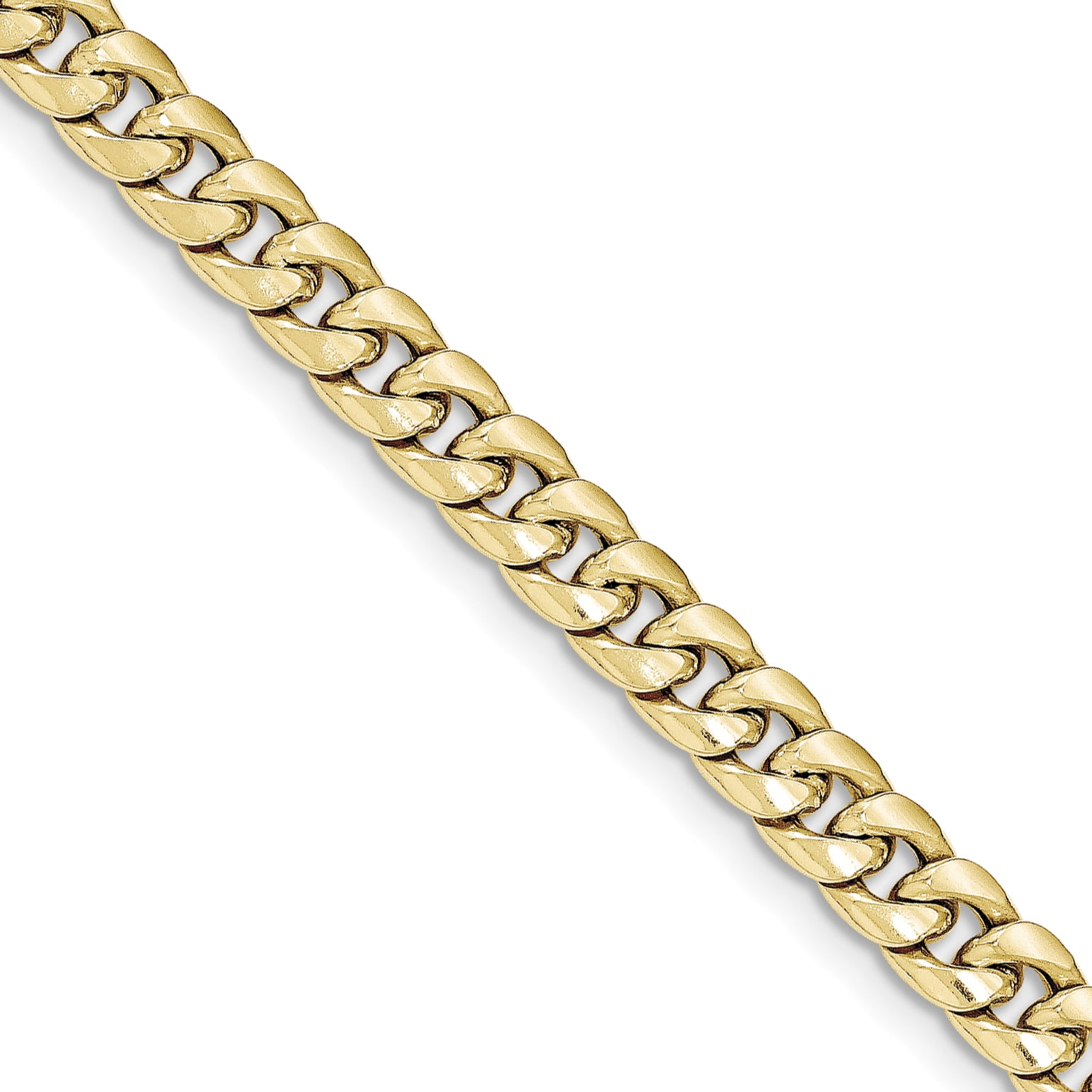 Roy Rose Jewelry 14K Yellow Gold Hollow Miami Cuban Chain Bracelet ~ Length 7'' inches by