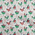 thumbnail image 1 of oneOone Georgette Viscose Red Fabric Rooster Cock Fabric For Sewing Printed Craft Fabric By The Yard 42 Inch Wide-K6, 1 of 4