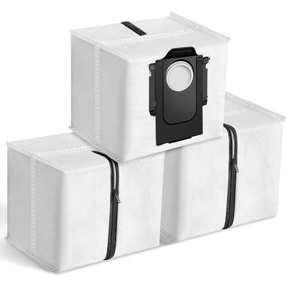 3 Pcs Reusable Zippered Dust Bags for Roborock S8 Pro Ultra, S8 , S7 MaxV Ultra, Q5 , Q7 , Q5 Pro , Q8 Max , Replacement Vacuum Bags