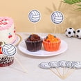thumbnail image 4 of Cupcake Toppers Aysatogc, voleibol, paquete de 40, fiesta de cumpleaños, 4 of 7