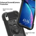 thumbnail image 4 of Compatible with iPhone XR Case 6.1 Inch with Ring Stand, Heavy-Duty Military Grade Shockproof Phone Cover with Magnetic Car Mount for iPhone XR 6.1. (Black), 4 of 14
