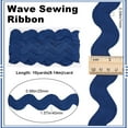 thumbnail image 2 of 10 Yard 1.58 Inch Jumbo RIC Rac Trim Rick Rack Wave Bending Fringe Lace Trimming Ribbon Large Sewing Woven Fabric for Crafts Wrapping Wedding Cloth(Prussian Blue), 2 of 9