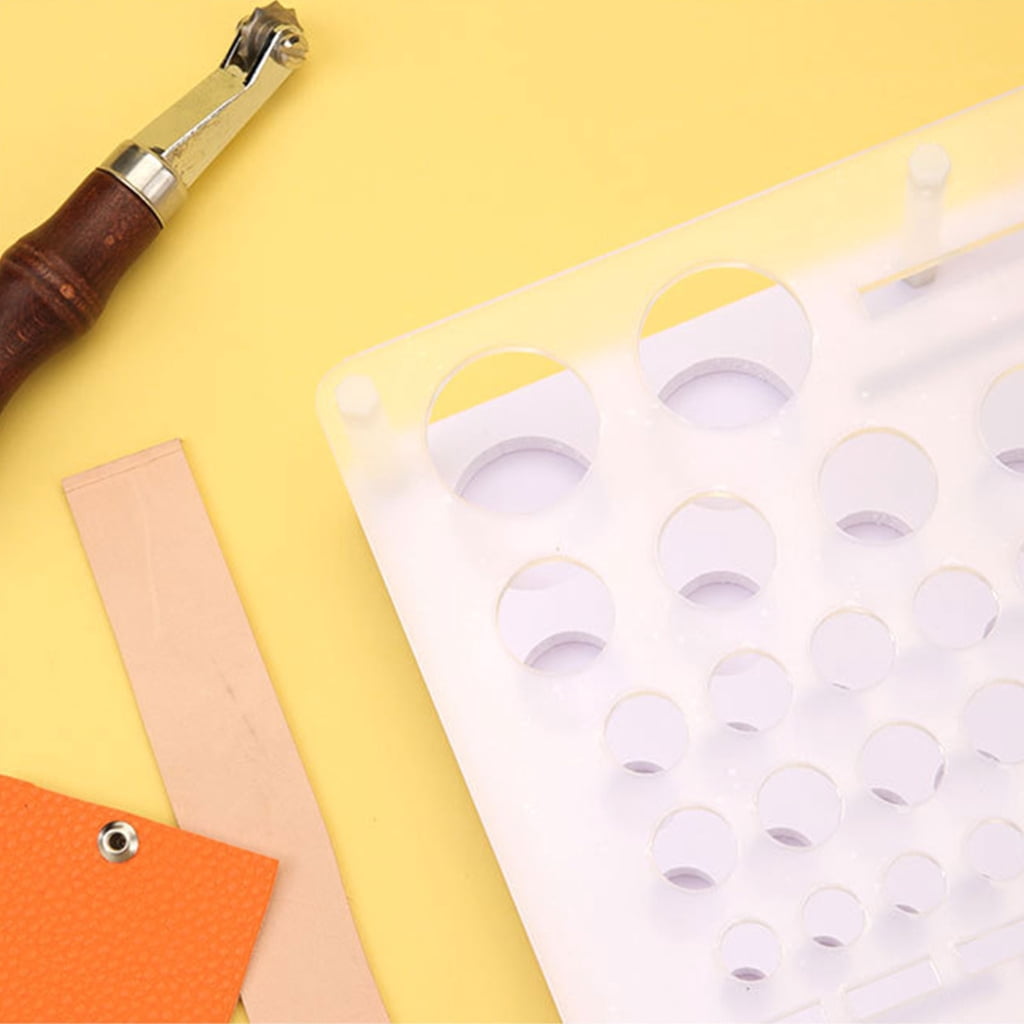 PVC1eatherTool Storage Rack with Multiple Holes Punch Craft Tool Organizer Shelf Suitable for Professional Technicians