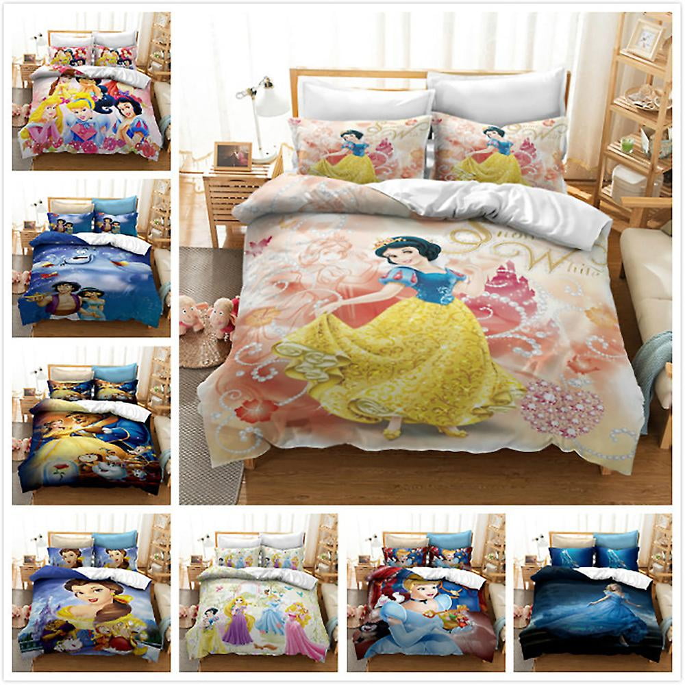 Disney Princess 9005 Home Textile Princess Series Quilt Cover Digital Printing Three Piece Set 3d
