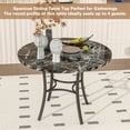thumbnail image 3 of VECELO 36" Round Dining Table, Kitchen Table Faux Marble with Metal Base for Living Room Kitchen, Black, 3 of 8