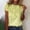 A-Yellow, variant on Plus Size Tops,Womens Shirts,Womens Blouses Women's Fashion Printed T-shirt Short Sleeves Blouse Round Neck Casual Tops Season