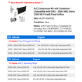 thumbnail image 2 of A/C Compressor Kit with Condenser - Compatible with 2002 - 2006 GMC Sierra 2500 HD V8 with Fixed Orifice 2003 2004 2005, 2 of 2