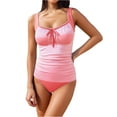 thumbnail image 2 of Women's Swimwear One Piece Tummy Control Underwire Under $10 Gradient Camisole Fold Retract Your Waist Tight Fitting Bikini Swimsuit, 2 of 3