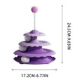 thumbnail image 3 of Cat Toy Roller 3-Level Turntable,Interactive Cat Toy with 4 Balls Interactive Kitten Fun Mental Physical Exercise Kitten Toys for Indoor Cats （Purple）, 3 of 8