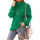 thumbnail image 1 of Jersey Jouica de cuello alto de gran tamaño para mujer Xian Green, 1 of 4