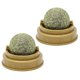 thumbnail image 2 of 4Pcs Cat Licking Ball Natural Catnip Wall Stick-on Ball Toy Cat Treats Mint Leaf Ball Rotating Puzzle Balls Pet Supplies for Little Cats (Green), 2 of 4