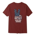 thumbnail image 4 of Siilsaa American Flag Shirts for Men Men's American Flag Shirt Short Sleeve Crewneck 4th of July USA T-Shirt Casual Big and Tall Printed Graphic Tees ,XL, 4 of 4