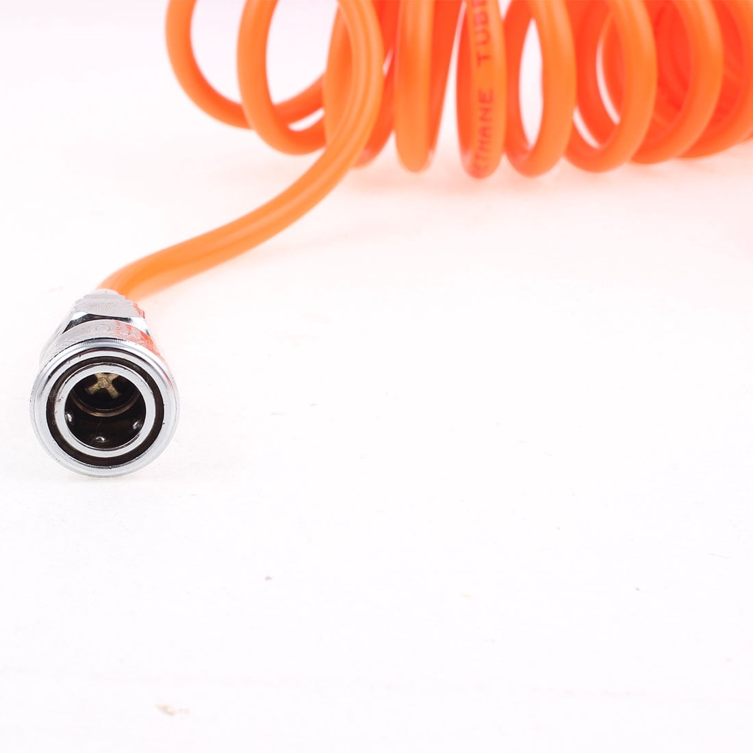 9 Meters Length 8mm x 5mm Polyurethane Coiled Air Hose Tubing Orange
