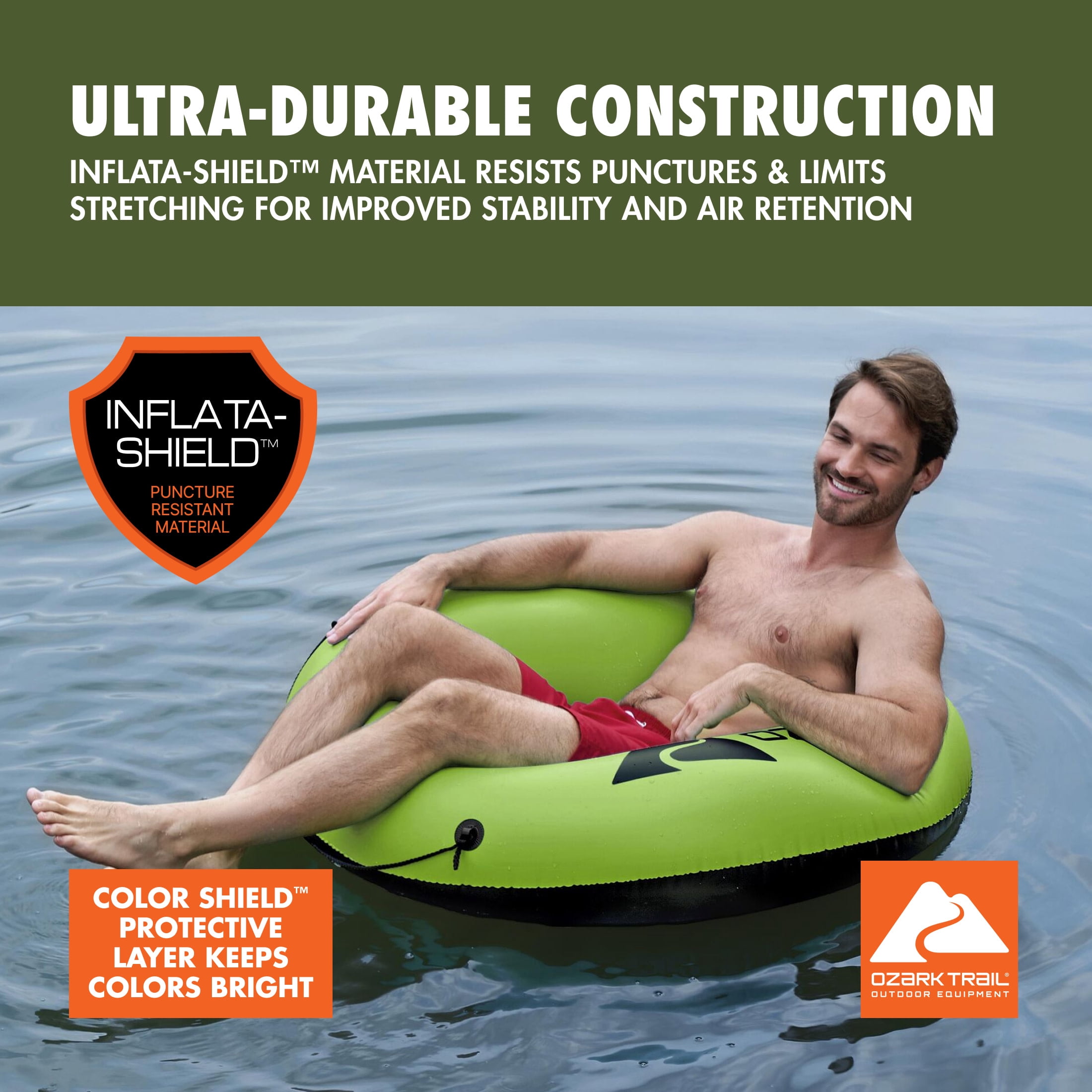 (4 pack) Ozark Trail Green River Tube 39"