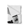 thumbnail image 2 of Cattle Soft Flannel Fleece Throw Blanket, Rural Landscape with a Cow Standing on Field Under Cloudy Sky Digital Image, Cozy Plush for Indoor and Outdoor Use, 70" x 90", Black and White, by Ambesonne, 2 of 5