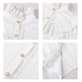 thumbnail image 2 of Victorian Bows Tie Neck Blouse with Ruffle Lace Stand Collar Medieval Clothing Performances Long Sleeve Shirt for Women, 2 of 8