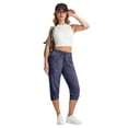thumbnail image 6 of Capris for Women Quick Dry Elastic Waist Straight Leg with 6 Pockets Lightweight Casual Summer Hiking Pants, 2XL, 6 of 7